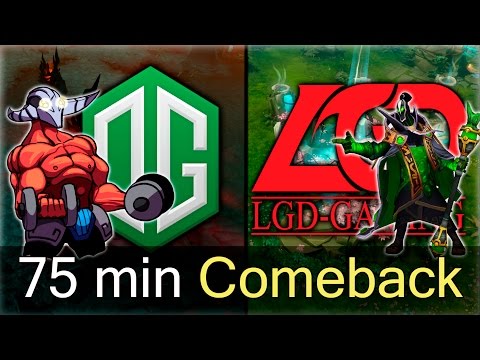 OG vs LGD 75 min Comeback — hottest match of Shanghai Major Dota 2