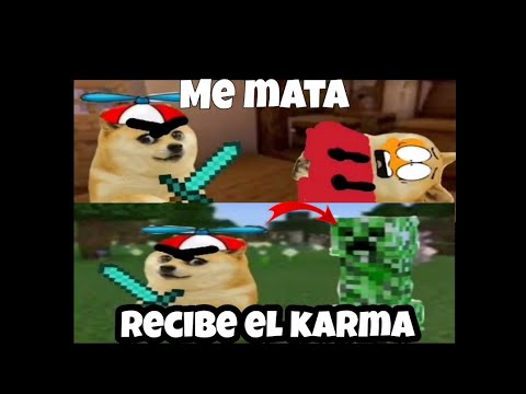 ñiño con derecho me mata en minecraft y recibe el karma