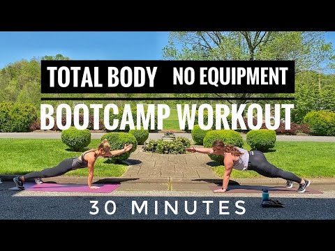 30 Minute Bodyweight Bootcamp with Brittney | Total Body Tabata + Cardio | All - Levels