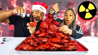 NUCLEAR FIRE FRIED CHICKEN Mukbang