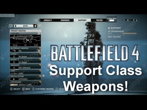 Battlefield 4 - Support Class Weapons List! | BF4 New Support LMG's & Returning LMG's from BF3!