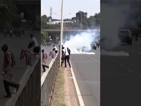 Kenyan police fire tear gas protesters on anniversary of crackdown