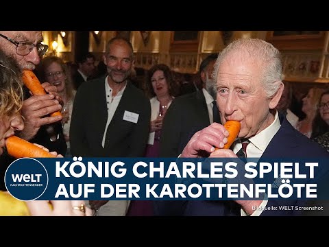 Video Thumbnail: WINDSOR: König Charles spielt Gemüseflöte live bei skurrilem Konzert des Vegetable Orchestra!