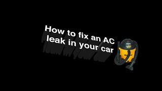 How to fix a clogged AC Tube leak (Subaru)