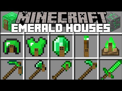 MC Naveed - Minecraft - Minecraft EMERALD HOUSE MOD / INSTANTLY SPAWN EMERALD STRUCTURES !! Minecraft Mods