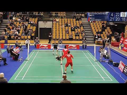 Men's doubles final action at its best