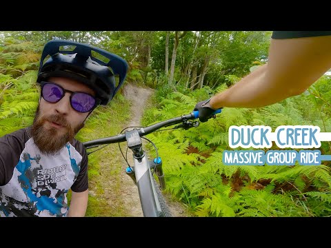 Huge Flock of Riders Flying Down the Single Quack - Duck Creek