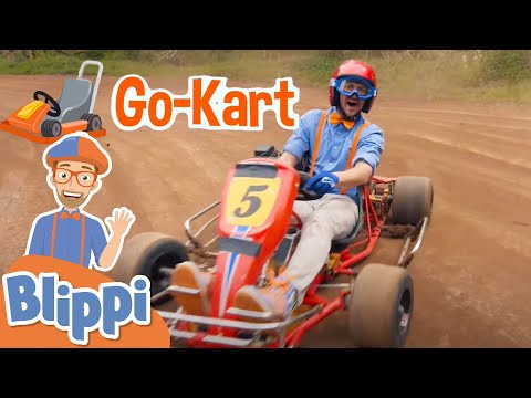 Blippi Explores a Go Kart | Vehicle Videos For Kids | Educational Videos For Kids