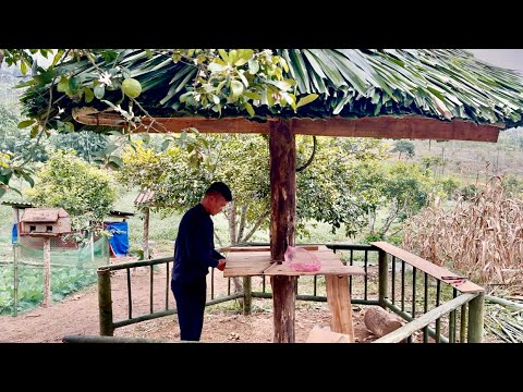 A veteran designs unique tea tables and takes on freelance work to make a living.