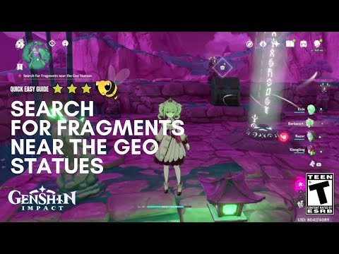 Search For Fragments Near The Geo Statues - GENSHIN IMPACT EASY GUIDE