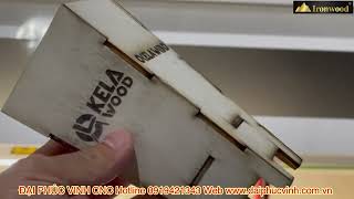 Máy cắt Laser co2 cnc ironwood cắt veneer gỗ Plywood làm hộp bút quà tặng