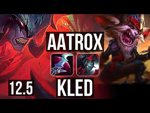 AATROX vs KLED (TOP) | 6/0/7, 2.0M mastery, 1200+ games, Rank 10 Aatrox | EUW Challenger | 12.5