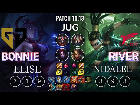 GEN Bonnie Elise vs TLN River Nidalee Jungle - KR Patch 10.13