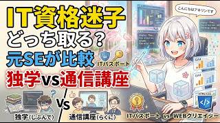 【IT資格迷子へ】ITパスポートとWEBクリエイターどっち取る？元SEが徹底比較！独学vs通信講座