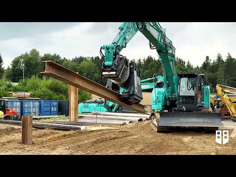 EMB ⦁ RAM | H-Träger aufnehmen | H-Beam pile drivers | Seitengrifframme | side pile driver