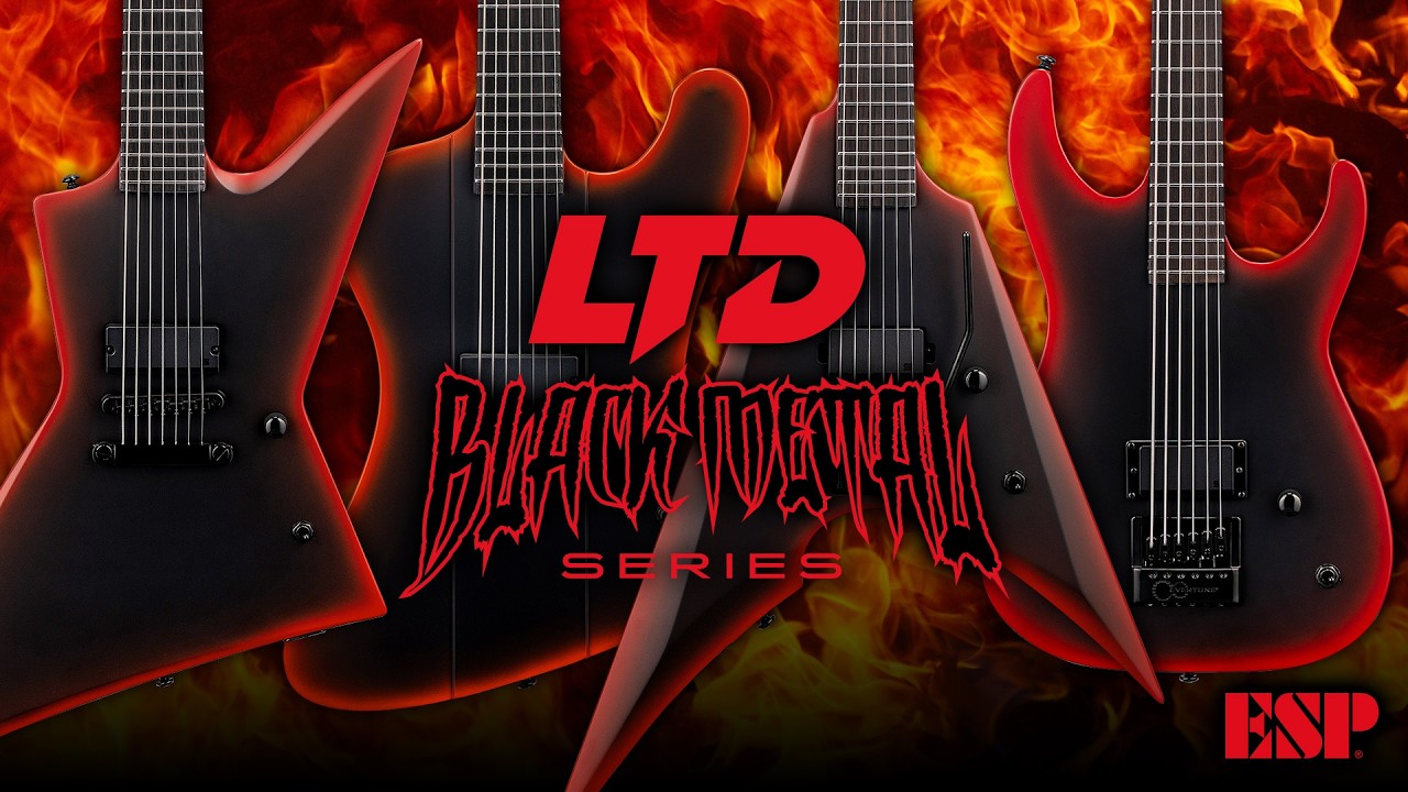 ESP LTD M-6 Bari Evertune Black Metal - Black Red Burst Satin