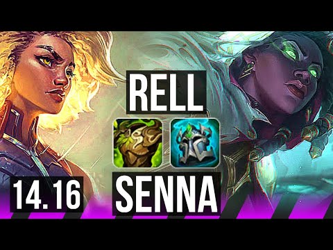 RELL & Lucian vs SENNA & Ashe (SUP) | 0/3/24, Rank 10 Rell | EUW Challenger | 14.16