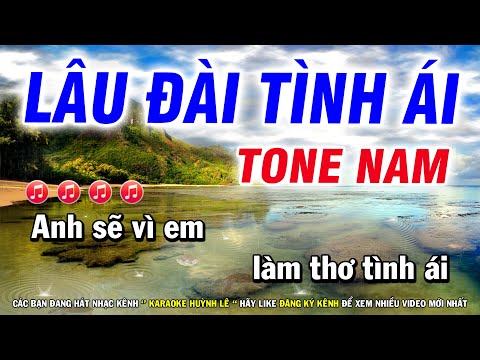 Lâu Đài Tình Ái Karaoke Tone Nam Dễ Hát | Karaoke Huỳnh Lê