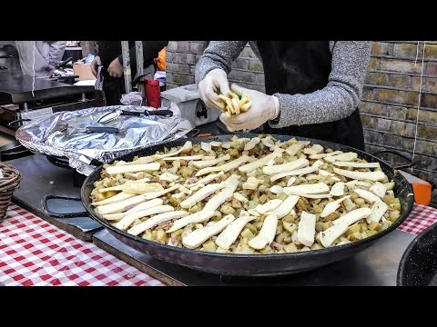 French "Tartiflette" Made in the Street of London. French Street Food