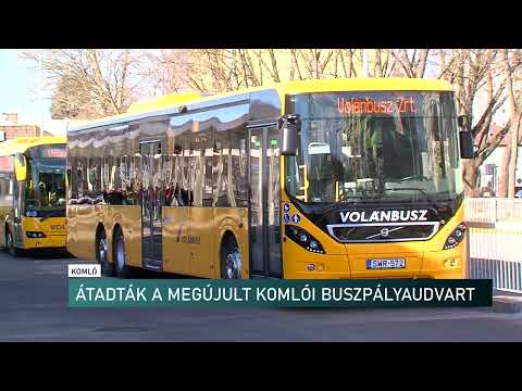 Átadták a buszpályaudvart Komlón - egymilliárdos beruházás a baranyai városban