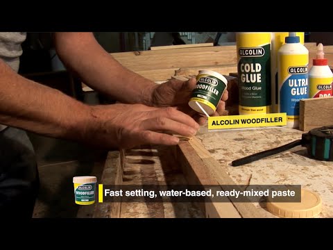Fill gaps, cracks and holes on all kinds of wood - with Alcolin Woodfiller.