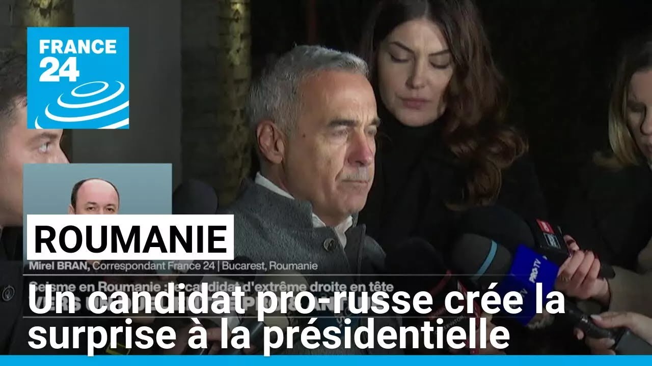 Un candidat pro-russe et TikTokeur crée la surprise à la présidentielle roumaine • FRANCE 24