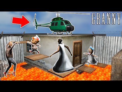 Granny Family Jumping in Granny Lava House | Funny Animation