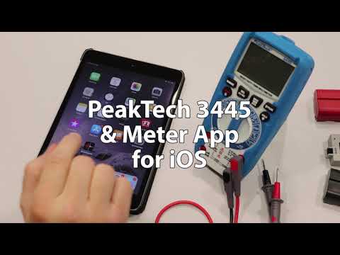 PeakTech 3445 Outdoor Multimeter - iOS Bluetooth Meter App - Deutsch