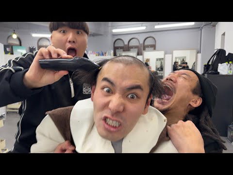 山ちゃんに1ヶ月間育毛させた後1秒で坊主にしてみた【ドッキリ】
