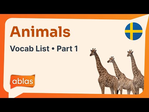 Animals | Swedish Vocabulary List (Part 1)