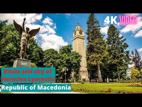 Bitola and Ancient city of Heraclea Lyncestis walk-around 4K Video