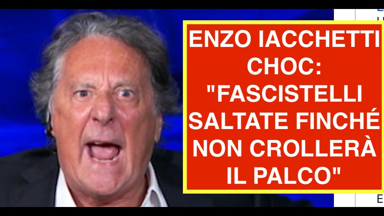 ENZO IACCHETTI CHOC: "FASCISTELLI SALTATE FINCHÉ NON CROLLERÀ IL PALCO"