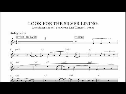 Chet Baker - Look For The Silver Lining (full transcription)