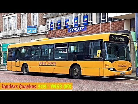 WITHDRAWN Sanders Coaches Scania CN94UB Omnicity 303 (YN53 GFX)- Route 43