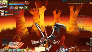 elsword JP 乗り物で骨竜に体当たりしてみた