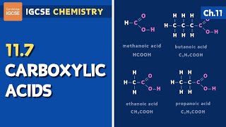 IGCSE Chemistry - Carboxylic acids (11.7)