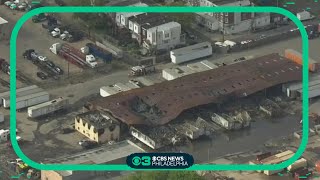 4-alarm warehouse fire in Wissinoming sends smoke for miles