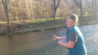 preview picture of video 'Fishin big walker creek for carp'