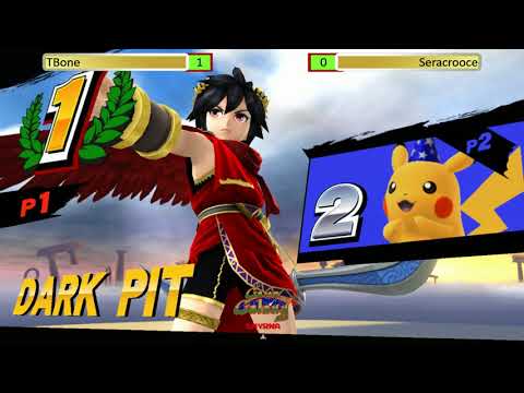 Smash 4 ~ T-Bone (Dark Pit) vs Seracrooce (Pikachu)