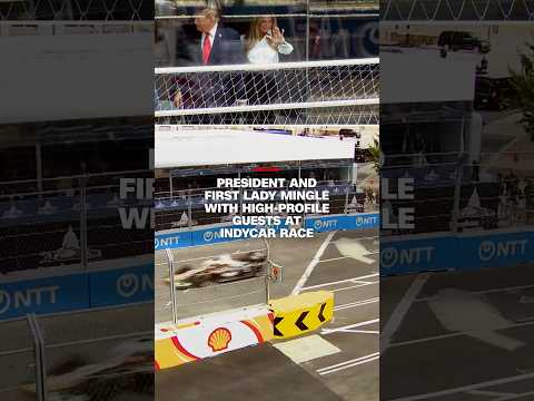 President and first lady mingle with high-profile guests at IndyCar race