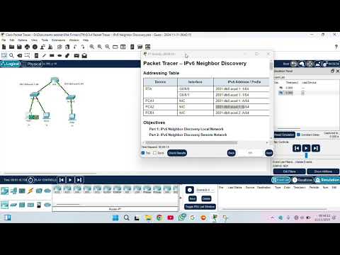 9.3.4 Packet Tracer - IPv6 Neighbor Discovery