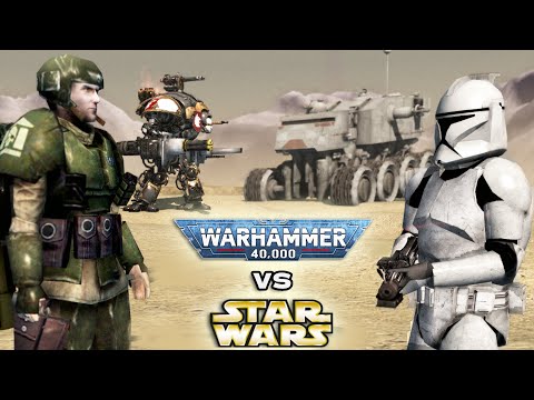 Imperial Guard vs Clone Troopers - Warhammer 40k vs Star Wars | Cinematic Battle