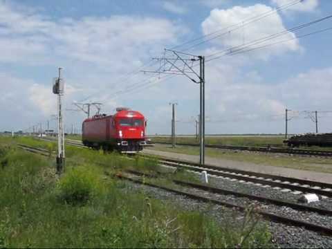 Locomotiva 40-2003-2 in teste la Faurei -- trecerea locomotivei cu o viteza de 200 km/h