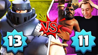 DOMINATING LEVEL 13's with LEVEL 11 CARDS! 2.6 HOG CYCLE — Clash Royale