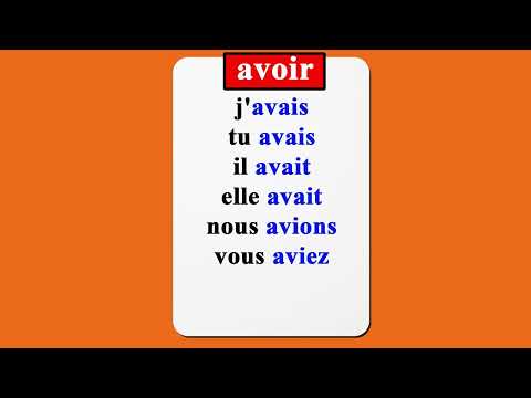 le verbe avoir à l'imparfait