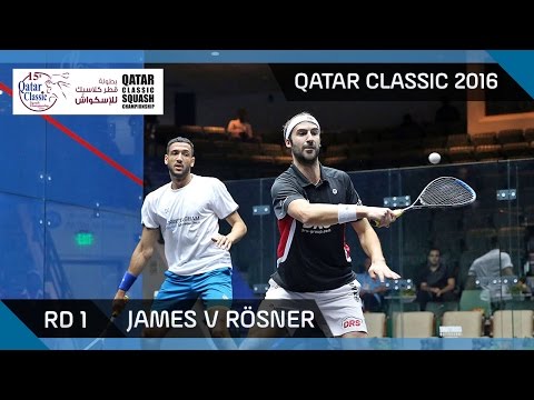 Squash: Rösner v James - Qatar Classic 2016 Rd 1 Highlights