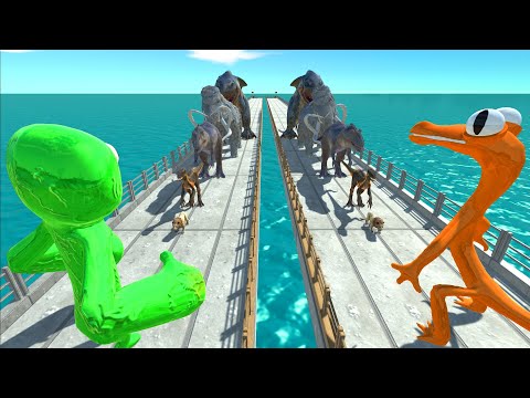 Jumbo Josh VS Rainbow Friends Orange Death Run | Who Gets To The Finish Line First? - ARBS