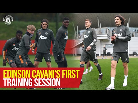 Edinson Cavani joins training for the first time! | PSG v Manchester United | UEFA Champions League