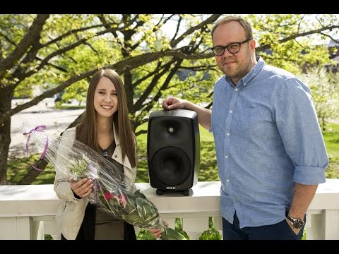 The Voice of Finland 2016 winner, Suvi Åkerman, receives Genelec speakers