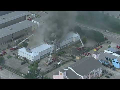Motel 6 along W. Beltway near Westheimer erupts in fire